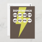 Dipthongs Englisch mit Phonik lernen Postkarte (Vorne/Hinten)