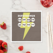 Dipthongs Englisch mit Phonik lernen Serviette (Beispiel)