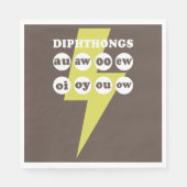 Dipthongs Englisch mit Phonik lernen Serviette (Vorderseite)