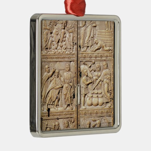 Diptych, der die Wunder von Christus zeigt Silbernes Ornament (Rechts)