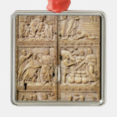 Diptych, der die Wunder von Christus zeigt Silbernes Ornament (Vorne)