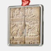 Diptych, der die Wunder von Christus zeigt Silbernes Ornament (Links)