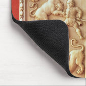 Diptych mit einer Löwejagdszene Mousepad (Ecke)