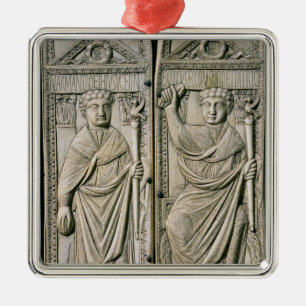 Diptych von Boethius Konsul in ANZEIGE 487 Ornament Aus Metall