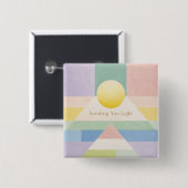 Dir Licht und geometrische Pastell-Inspiration sen Button (Vorne & Hinten)