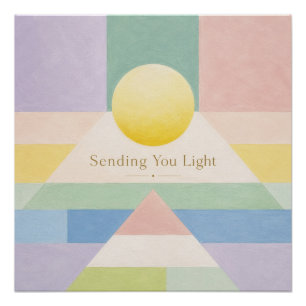 Dir Licht und geometrische Pastell-Inspiration sen Poster