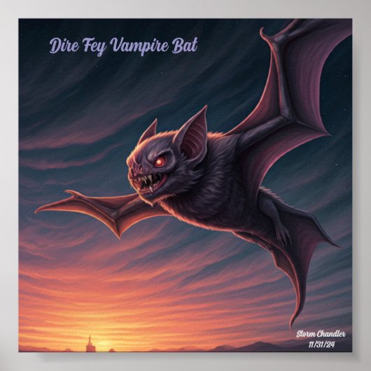 Dire Fey Vampire Bat Poster (Vorne)