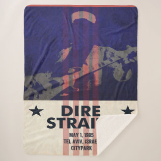 Dire Straits Tour Poster Blanket Sherpadecke