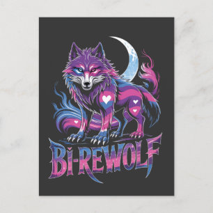 Dire Wolf Birewolf Bisexual LGBT Ankündigungspostkarte