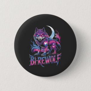 Dire Wolf Birewolf Bisexual LGBT Button