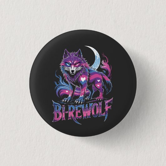 Dire Wolf Birewolf Bisexual LGBT Button (Vorderseite)