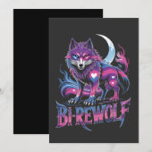 Dire Wolf Birewolf Bisexual LGBT Einladung (Vorne/Hinten)