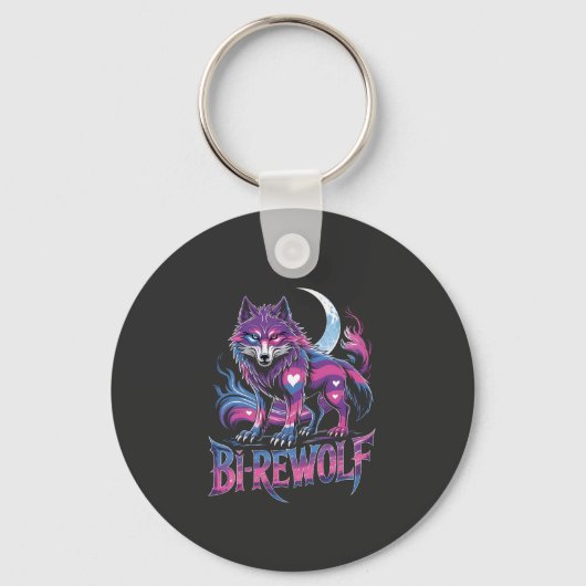 Dire Wolf Birewolf Bisexual LGBT Schlüsselanhänger (Vorderseite)