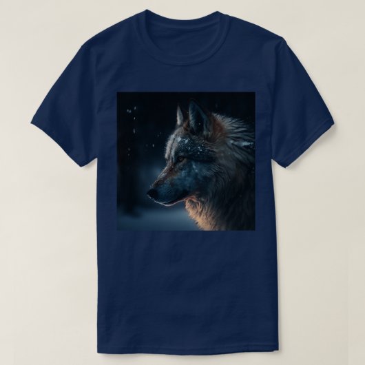 Dire Wolf i Artificial Intelligence Art T-Shirt (Design vorne)