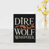 Dire Wolf Whisperer Grunge Karte (Gelbe Blume)