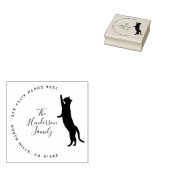 Dirección de devolución mínima de familia de gato gummistempel (Stempel)