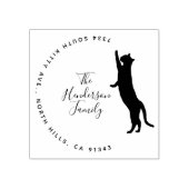 Dirección de devolución mínima de familia de gato gummistempel (Prägung)