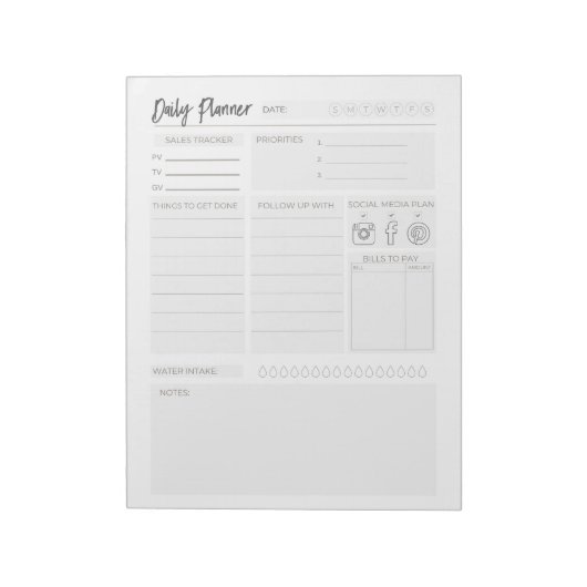 Direct Sales Daily Planner Notepad Notizblock (Rotiert)