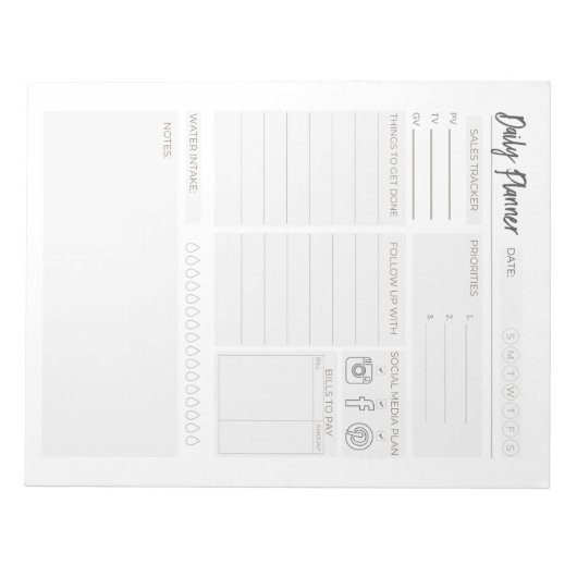 Direct Sales Daily Planner Notepad Notizblock (Vorderseite)