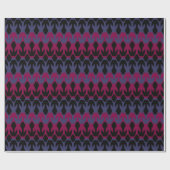 Direction Arrow in a Maroon and Blue Gray Patter Geschenkpapier (Flach)