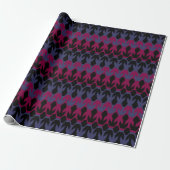 Direction Arrow in a Maroon and Blue Gray Patter Geschenkpapier (Ungerollt)