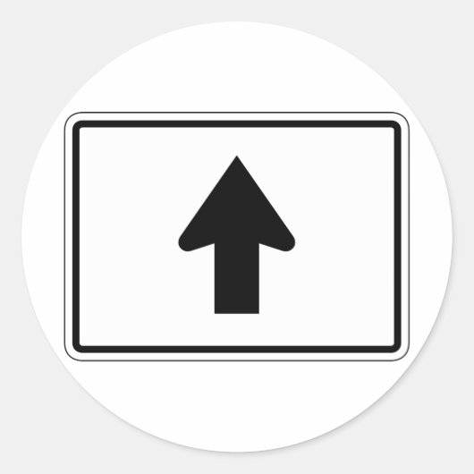 Direction Arrow Up, Traffic Sign, USA Runder Aufkleber (Vorderseite)