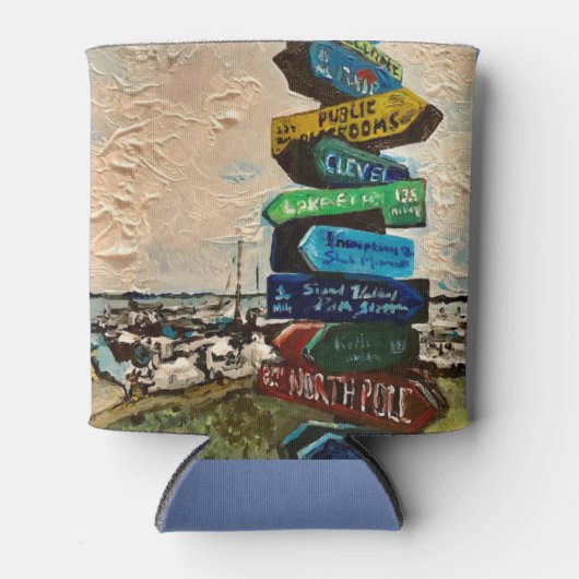 "Direction Marker on Kelley's Island" Can Cooler Dosenkühler (Vorderseite)