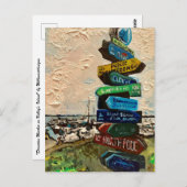 "Direction Marker on Kelley's Island" Postkarte (Vorne/Hinten)