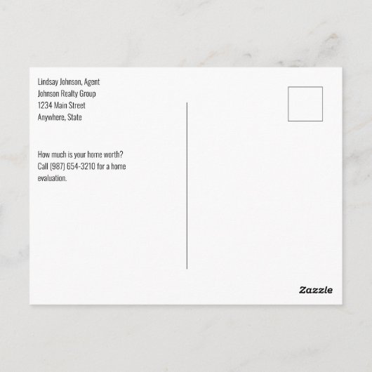 Directmailing Agentur für Immobilien Modern Sage G Postkarte (Rückseite)