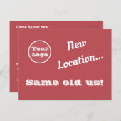 Directmailing für Ihr Logo Neue Standortwerbung Postkarte (Vorne/Hinten)