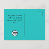 Directmailing-Großverkaufsanzeige für Ihr Logo Postkarte (Rückseite)