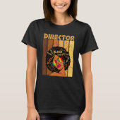 Director Afro African American Women Black History T-Shirt (Vorderseite)