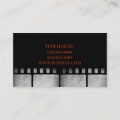 Director Clapperboard Film Movies Producer Act Visitenkarte (Rückseite)