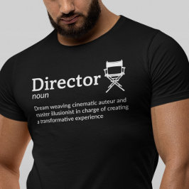 Director Definition Dark Mode - Filmproduzent T-Shirt