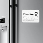 Director Definition - Funny Filmmaker 3" x 4" Flex Magnet