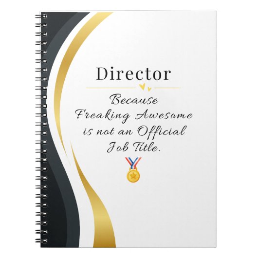 Director Notebook - Funny Job Title Gift Notizblock (Vorderseite)