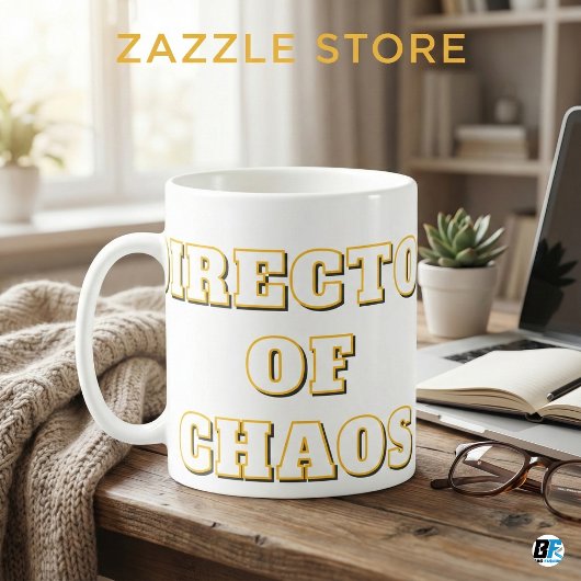 Director of Chaos Funny Office Humor & Parenting Kaffeetasse