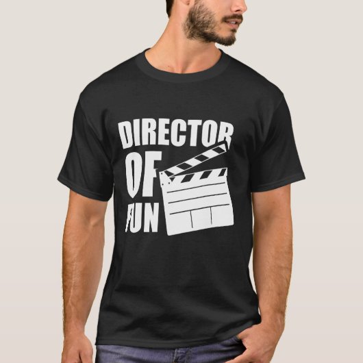 Director of Fun Clapperboard Spaß Party T-Shirt (Vorderseite)
