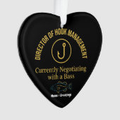 Director of Hook Management Funny Bass Fishing Hum Ornament (Vorderseite)