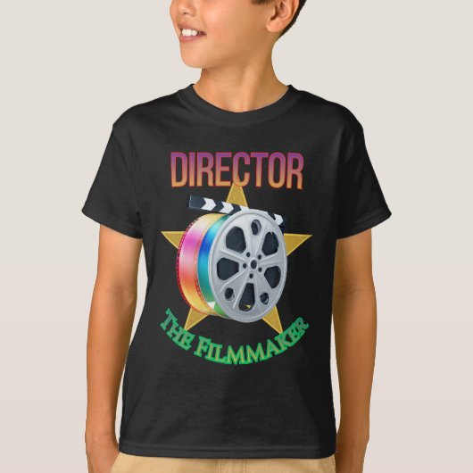 Director - The Filmmaker Boy's Dark T-Shirt (Vorderseite)