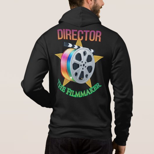 Director - The Filmmaker Men's Dark Zip Hoodie (Rückseite)