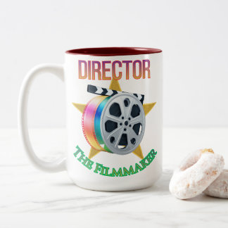 Director - The Filmmaker Two-Tone Mug Zweifarbige Tasse