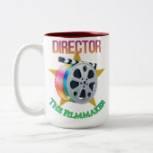Director - The Filmmaker Two-Tone Mug Zweifarbige Tasse (Links)