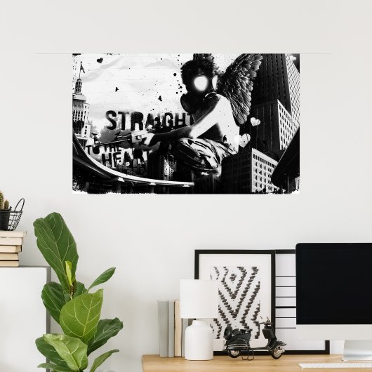 Direkt am Herzen Poster (Heimbüro)