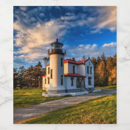 Direkt am Leuchtturm Weinetikett (Einzelnes Label)