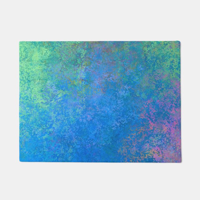 Direkt am Meer Alkoholtink, Abstrakter Acrylpour Fußmatte (Vorderseite)