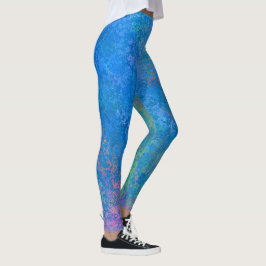Direkt am Meer Alkoholtink, Abstrakter Acrylpour Leggings