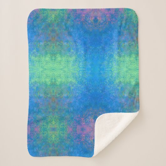 Direkt am Meer Alkoholtink, Abstrakter Acrylpour Sherpadecke (Vorderseite)