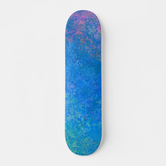 Direkt am Meer Alkoholtink, Abstrakter Acrylpour Skateboard (Vorne)
