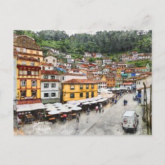 Direkt am Meer Cudillero - Die echte Spanien Pos P Postkarte